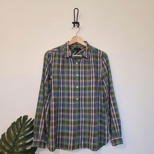 J. CREW Plaid Pullover Size 6